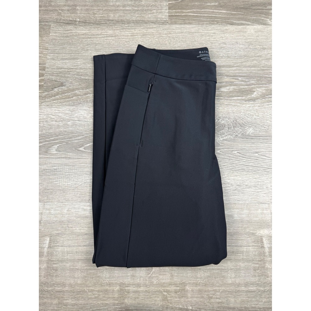 Athleta Stellar Skinny Trouser Black High Stretch Travel Work Pants Size 6